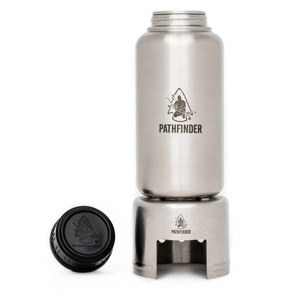 Pathfinder Pathfinder RVS Bottle Cooking Set Kookset - Drinkfles Beker Handgrepen Deksel Stove