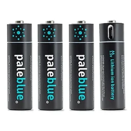Pale Blue AA USB Oplaadbare batterij 4x