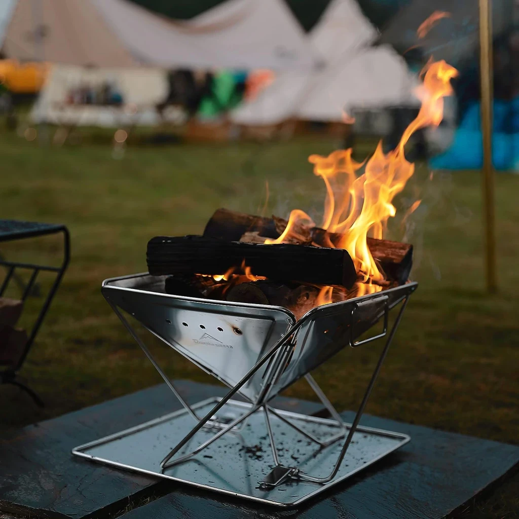 Campingmoon Opvouwbare multifunctionele grill en firepit Large MT-045