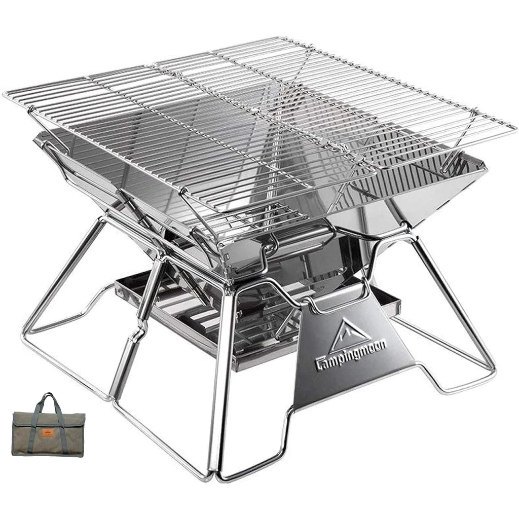 Campingmoon Opvouwbare houtskool BBQ Medium met draagtas Grill