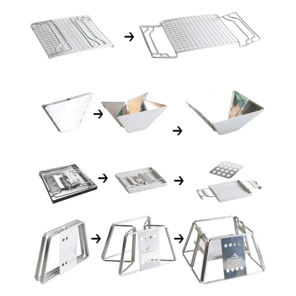 Campingmoon Opvouwbare houtskool BBQ X-MINI Grill