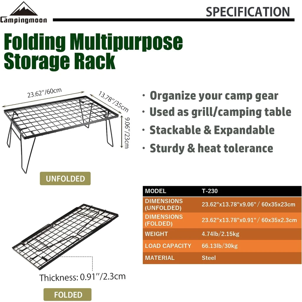 Campingmoon Opvouwbare stapelbare multifunctionele tafel