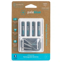 Pale Blue AAA Oplaadbare batterij 4x