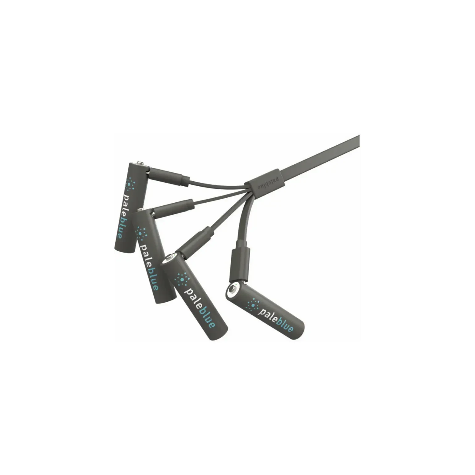 Pale Blue oplaadbare Li-On Batterijen - 4 AAA Oplaadbare Li-On Batterijen - Duurzaam Veilig Snel Micro-USB Pale Blue