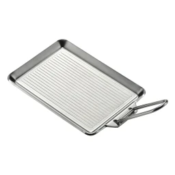 Campingmoon RVS Grillpan met opbergtas