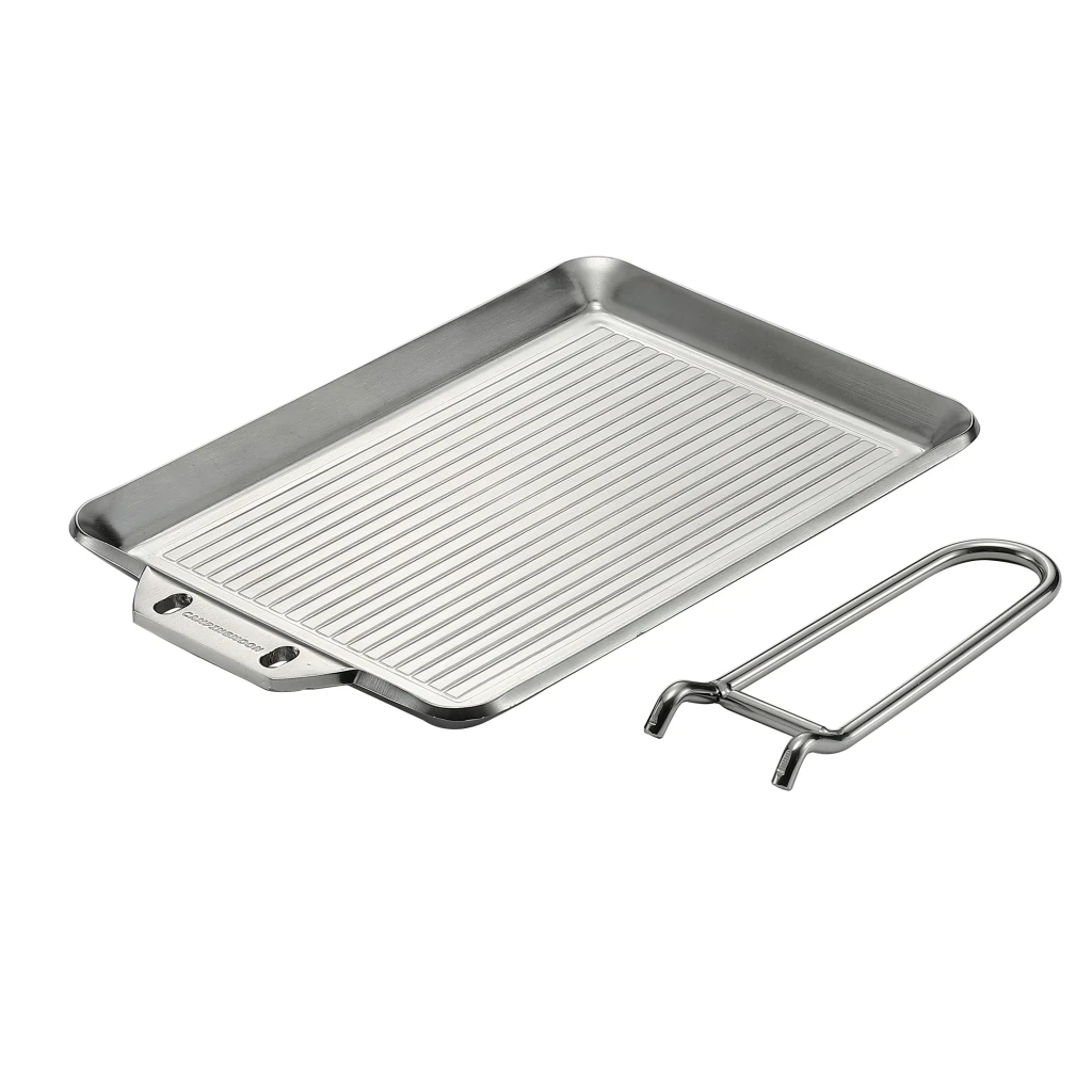 Campingmoon RVS Grillpan met opbergtas