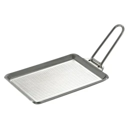 Campingmoon RVS Grillpan met opbergtas