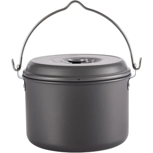 Campingmoon Aluminium lichtgewicht kampvuur kookpot / pan met deksel 5.5 liter