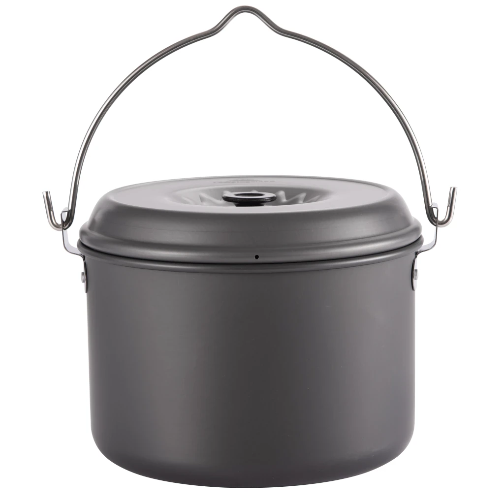 Campingmoon Aluminium lichtgewicht kampvuur kookpot / pan met deksel 4 liter