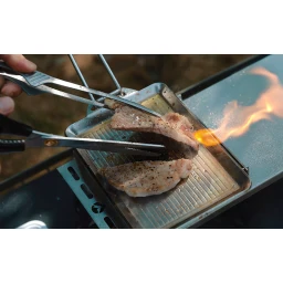 Campingmoon RVS Grillpan met opbergtas