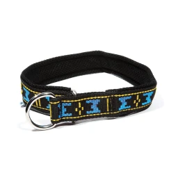 Manmat  Comfort Gevoerde Honden Halsband in Blauw Zwart