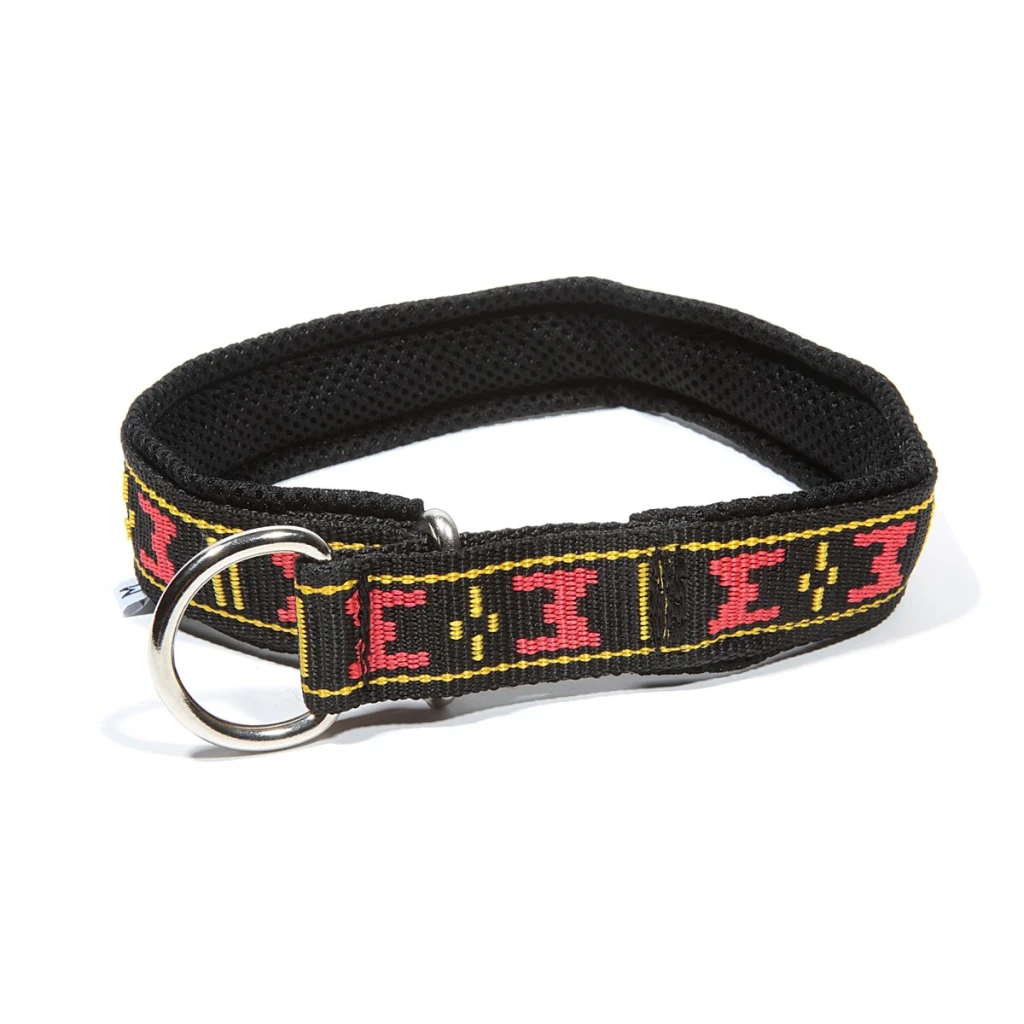 Manmat  Comfort Gevoerde Honden Halsband in Rood Zwart