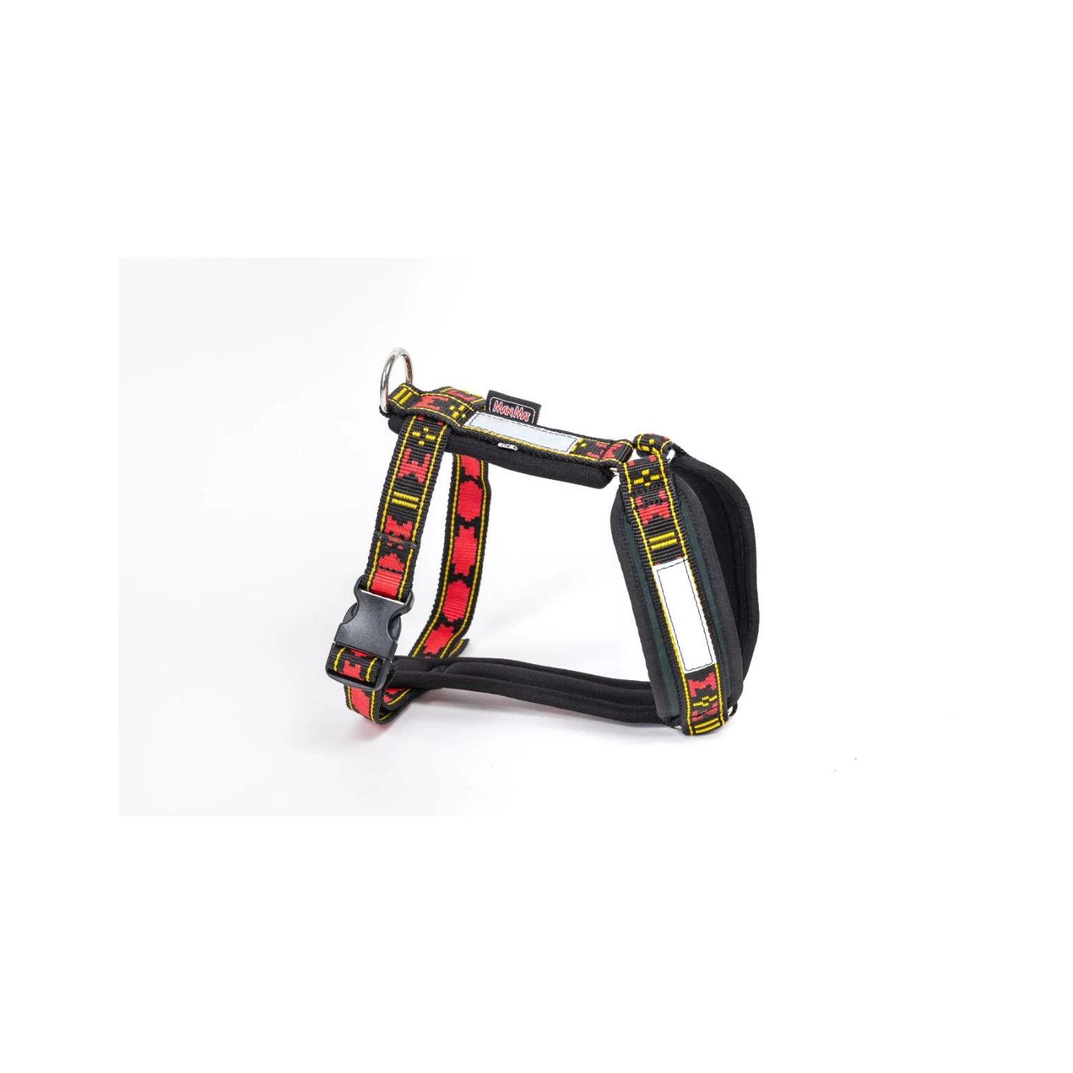 Long Distance Harnas Honden Tuig Rood Zwart – Lichtgewicht Harnas voor Trek- en Slede Hondensport Canicross Bikejoring, Ontworpen door en voor Mushers