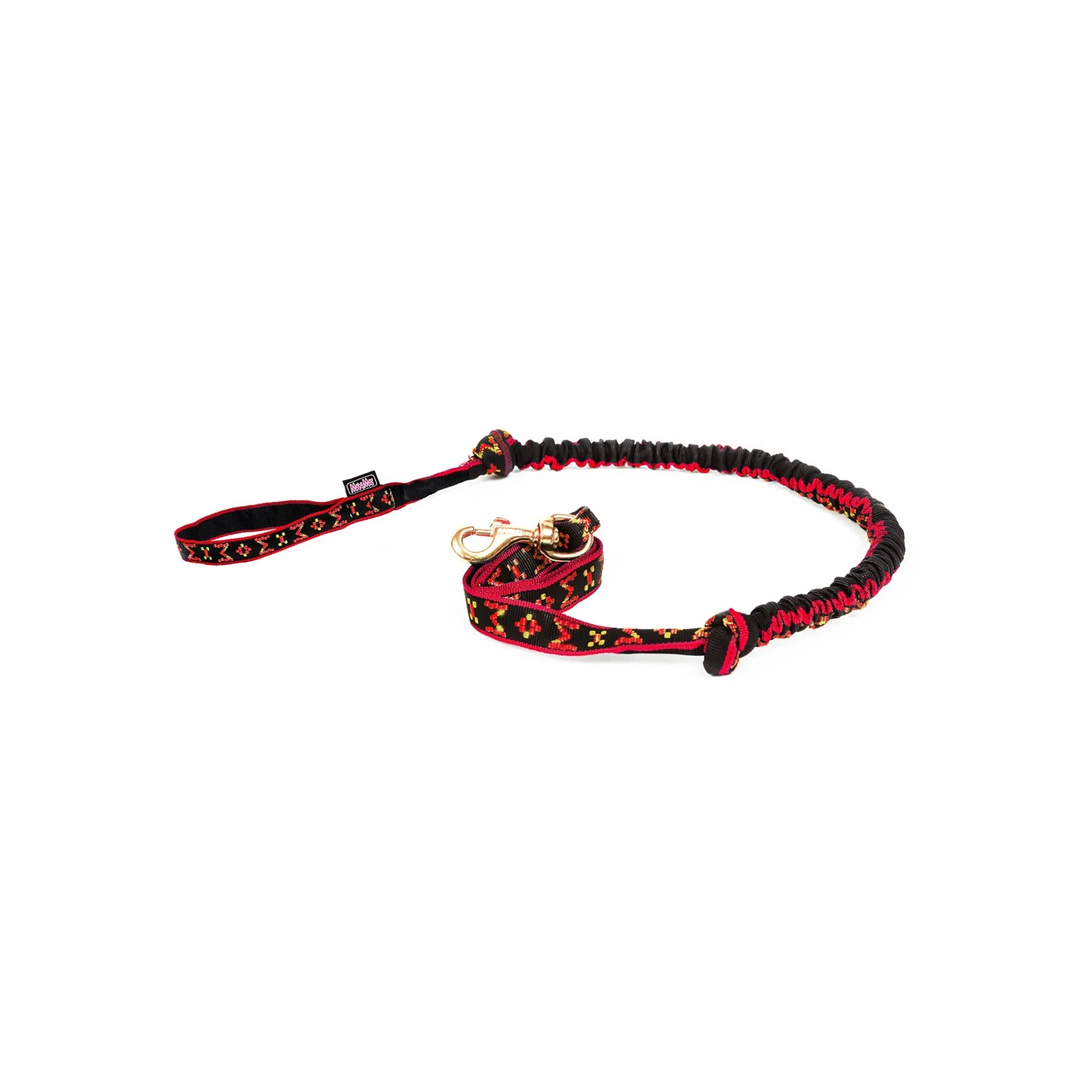 Canicross Lijn 140 cm met Schokdemper div. kleuren – Hardlopen met Honden, Geschikt voor Grote Rassen en Wedstrijden 140 cm - rood / zwart Manmat