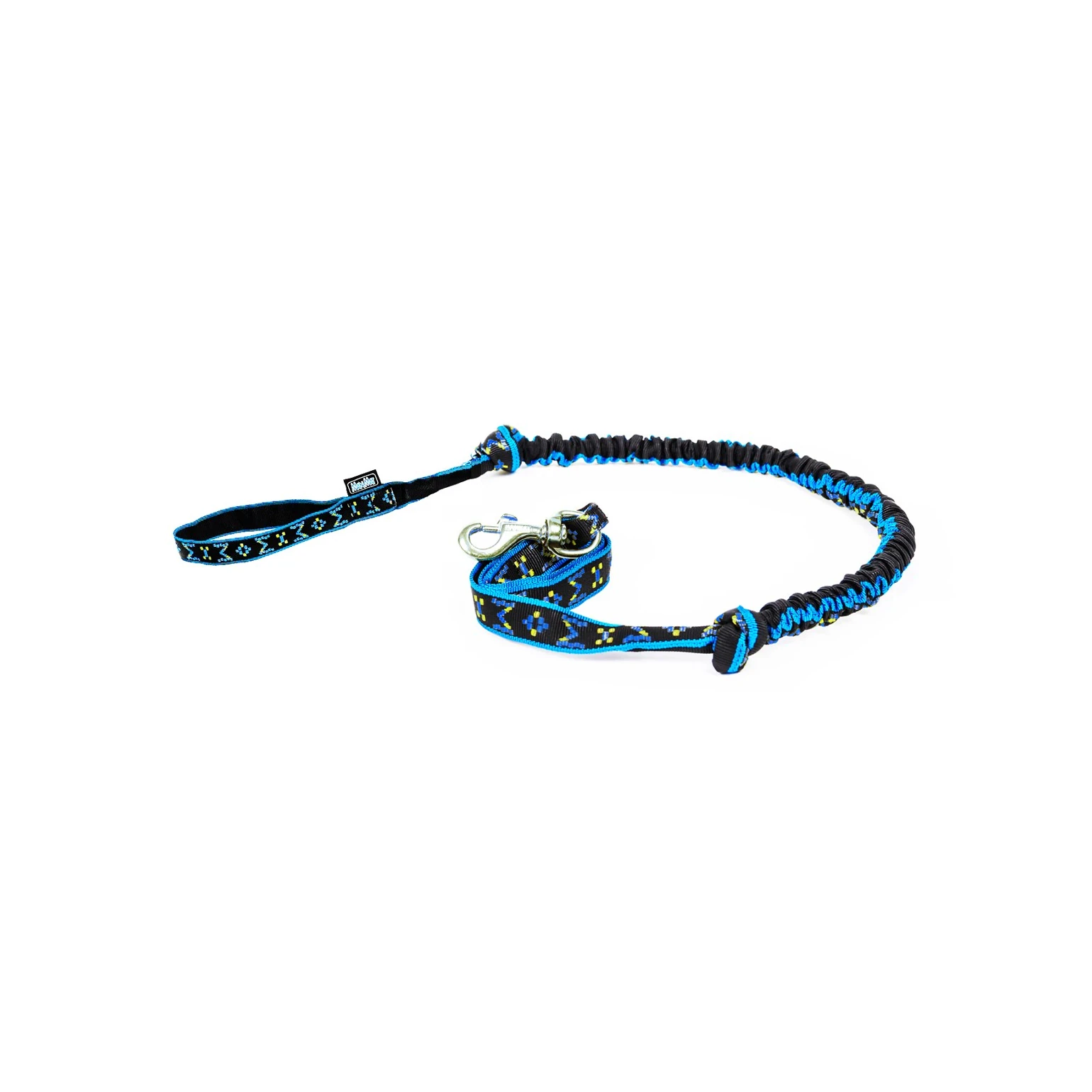 Canicross Lijn 140 cm met Schokdemper div. kleuren – Hardlopen met Honden, Geschikt voor Grote Rassen en Wedstrijden 140 cm - blauw / zwart Manmat