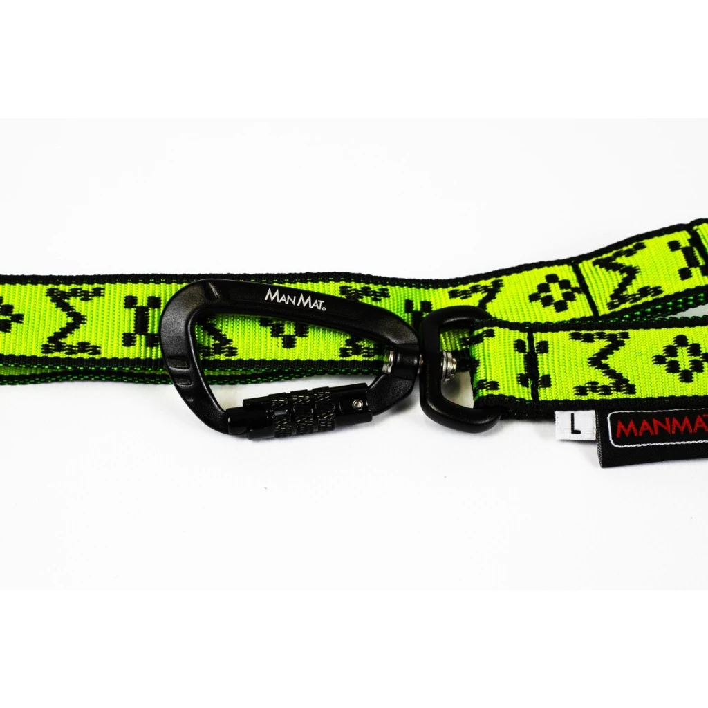 Manmat  Canicross Bungee Lijn 185 cm div. kleuren – Sterke, Schokabsorberende Trekriem met ALU Karabijnhaak ook geschikt voor Grote Honden Riemen en lijnen
